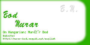 bod murar business card